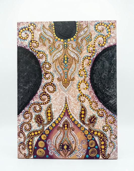 "Mystic Bloom" Mandala Canvas Wall Art (50x70 cm)