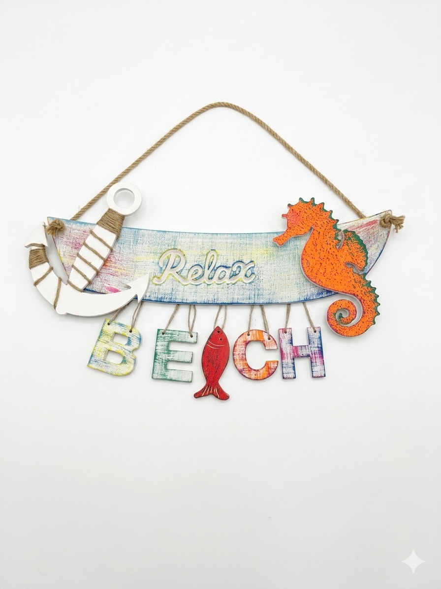 Malika Nautical "Relax" Wall Decor