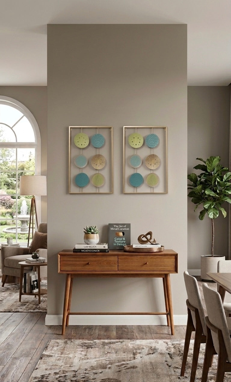 Artisanal Geometric Metal Wall Art