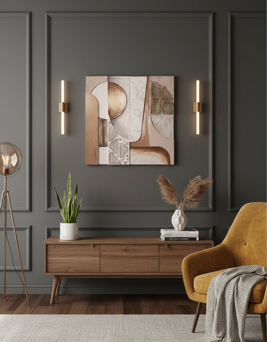 Modern Mixed-Media Wall Art