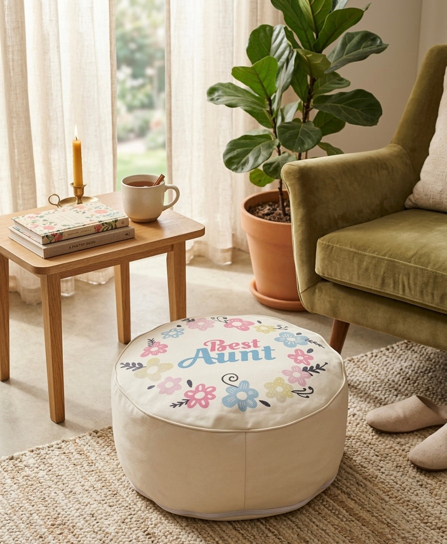 Decorative Round Pouf