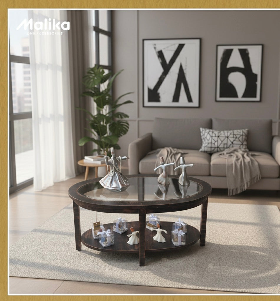 Heritage Two-Tier Oval Coffee Table