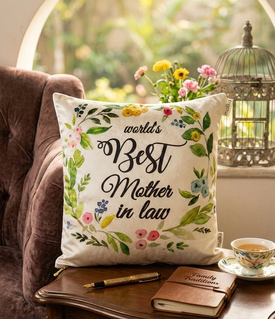 Signature Velvet "Appreciation" Cushion – Premium 40x40 Square Throw Pillow