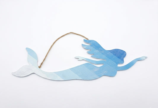 Artisanal Hand-Painted Mermaid Wall Decor