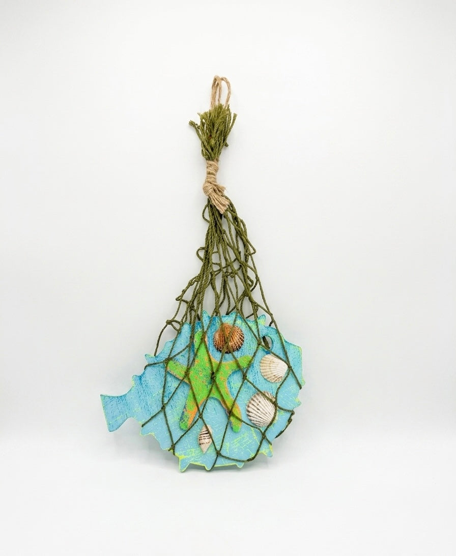 Coastal Fish Net Wall Decor