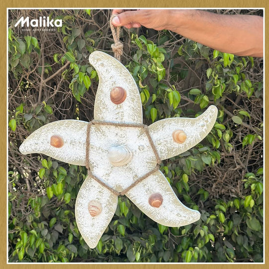Artisanal Hand-Painted Starfish Wall Decor