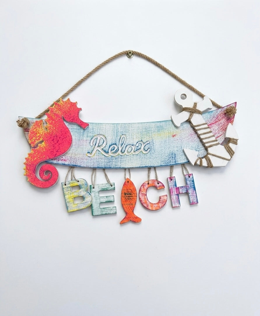 Malika Nautical "Relax" Wall Decor