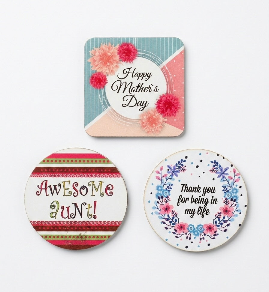 Wooden Mother's Day Mini Fridge Magnets