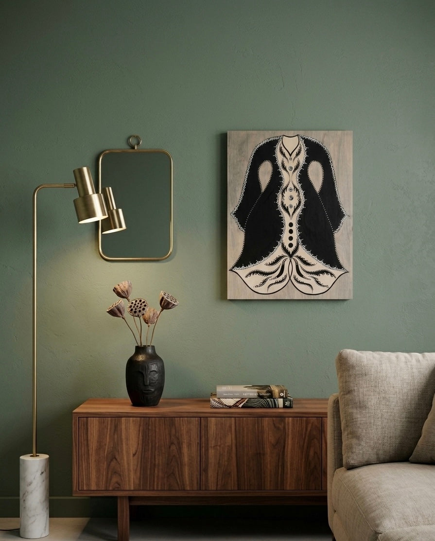 Heritage Caftan Motif Wooden Wall Art
