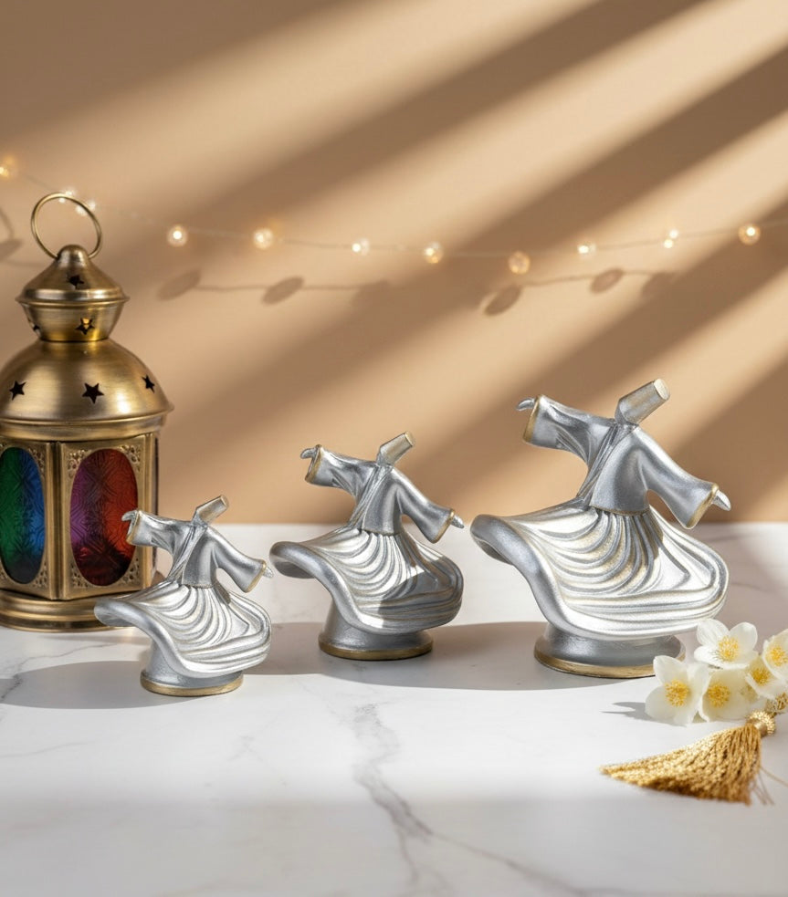 Tanoura Dancer Sculptures – Artistic Decorative Set of 3