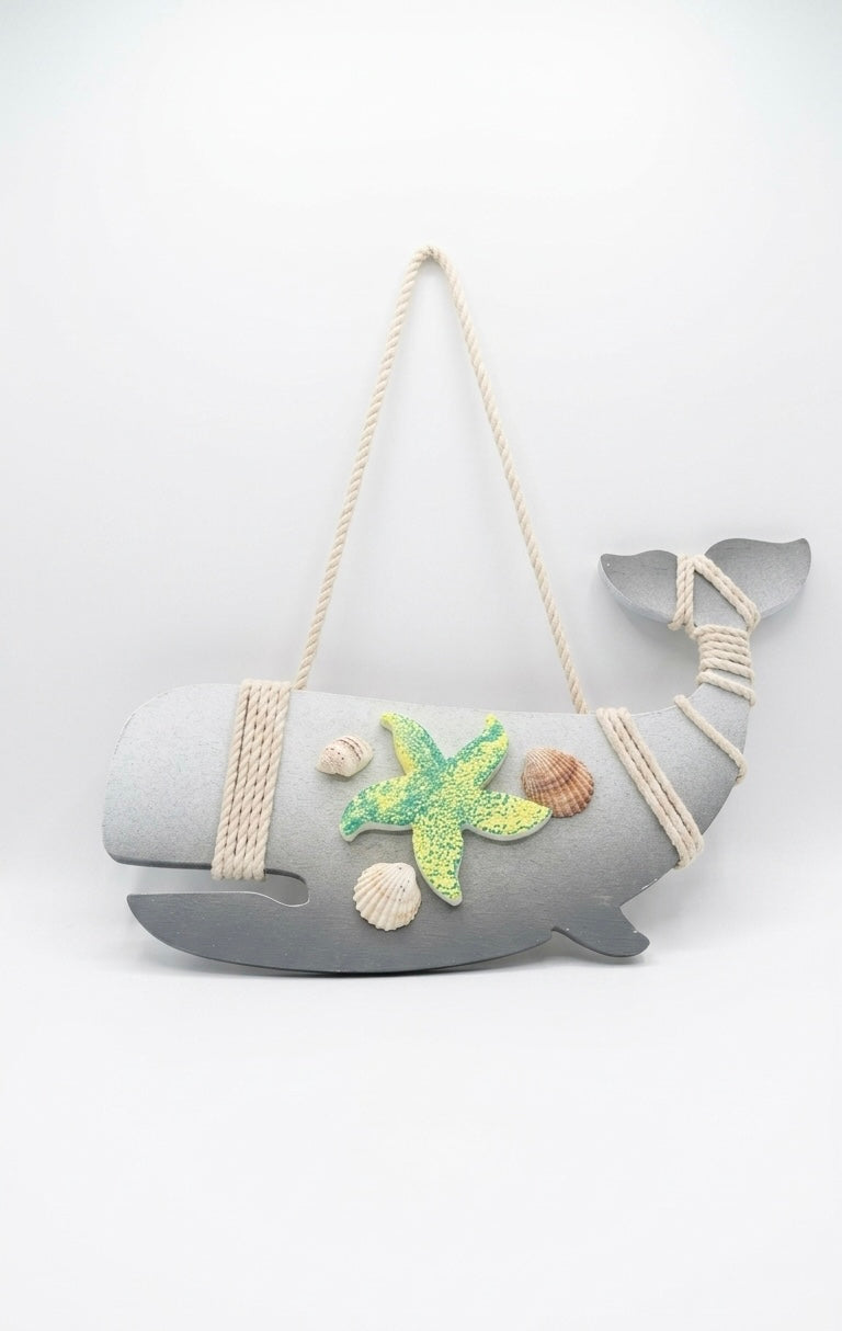 Coastal Whale Wooden Wall Art