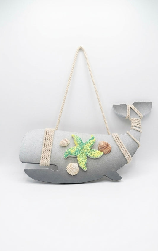 Coastal Whale Wooden Wall Art