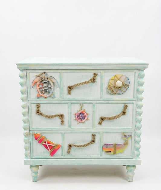 Nautical Charm Coastal 3-Drawer Dresser
