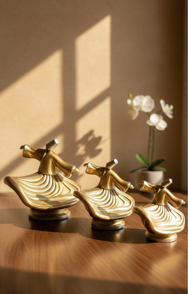 Tanoura Dancer Sculptures – Artistic Decorative Set of 3