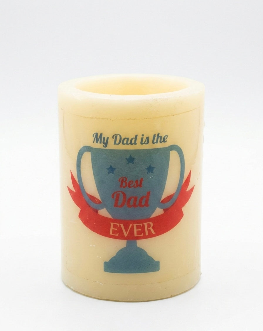 Personalized 13cm Pillar Candle Holder – Multi-Design Tribute for Loved Ones