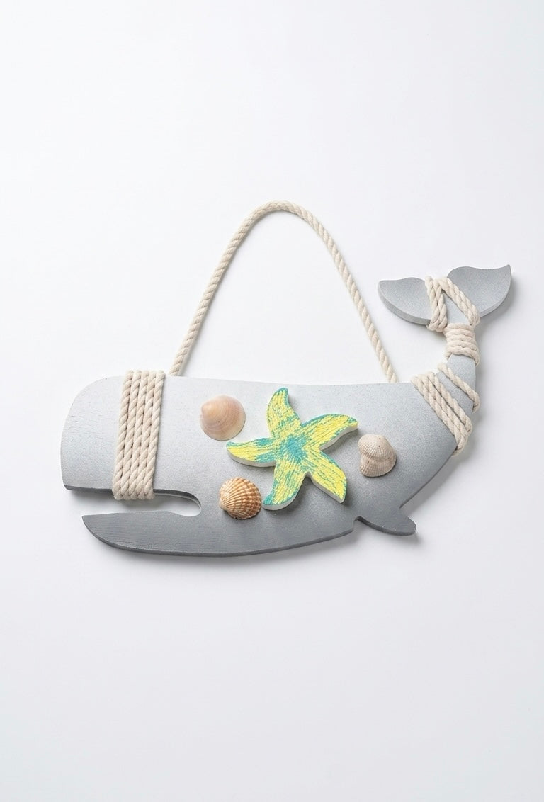 Coastal Whale Wooden Wall Art