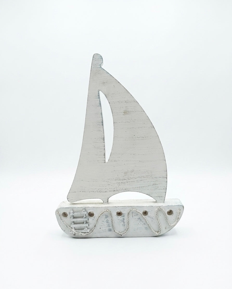 Handcrafted Wooden Sailboat Decor