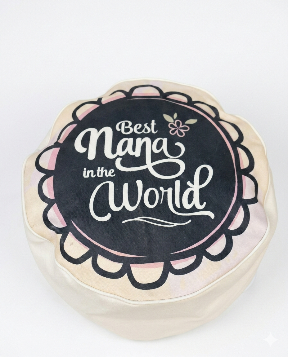 Decorative Round Pouf