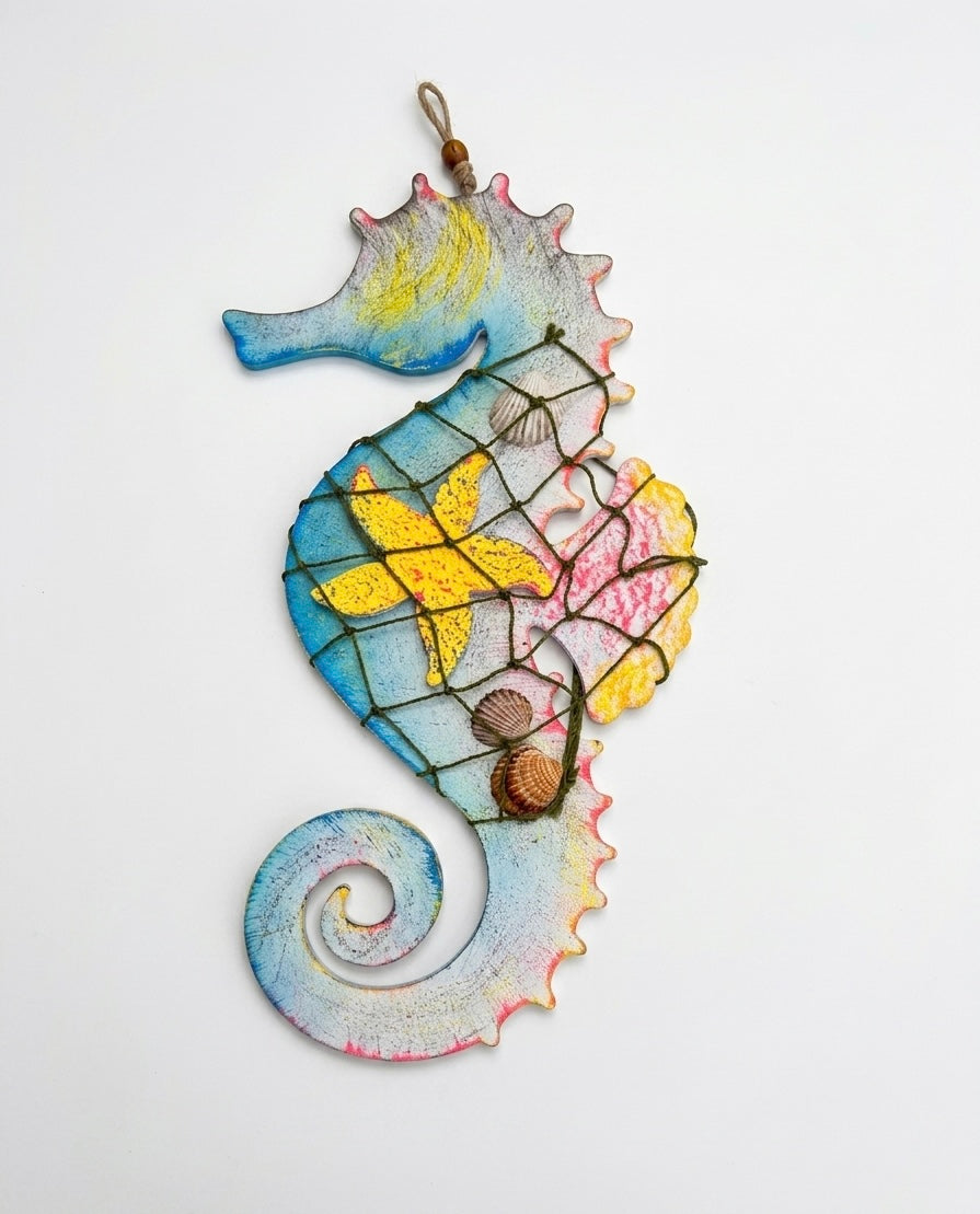 Handcrafted Nautical Seahorse Wall Decor