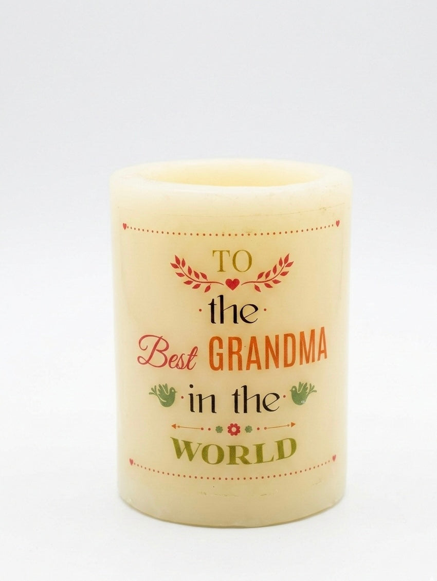 Personalized 13cm Pillar Candle Holder – Multi-Design Tribute for Loved Ones