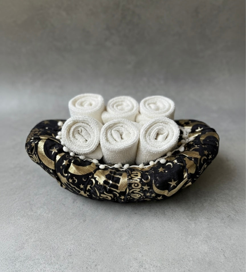 Oval Celestial Elegance Fabric Display Bowl