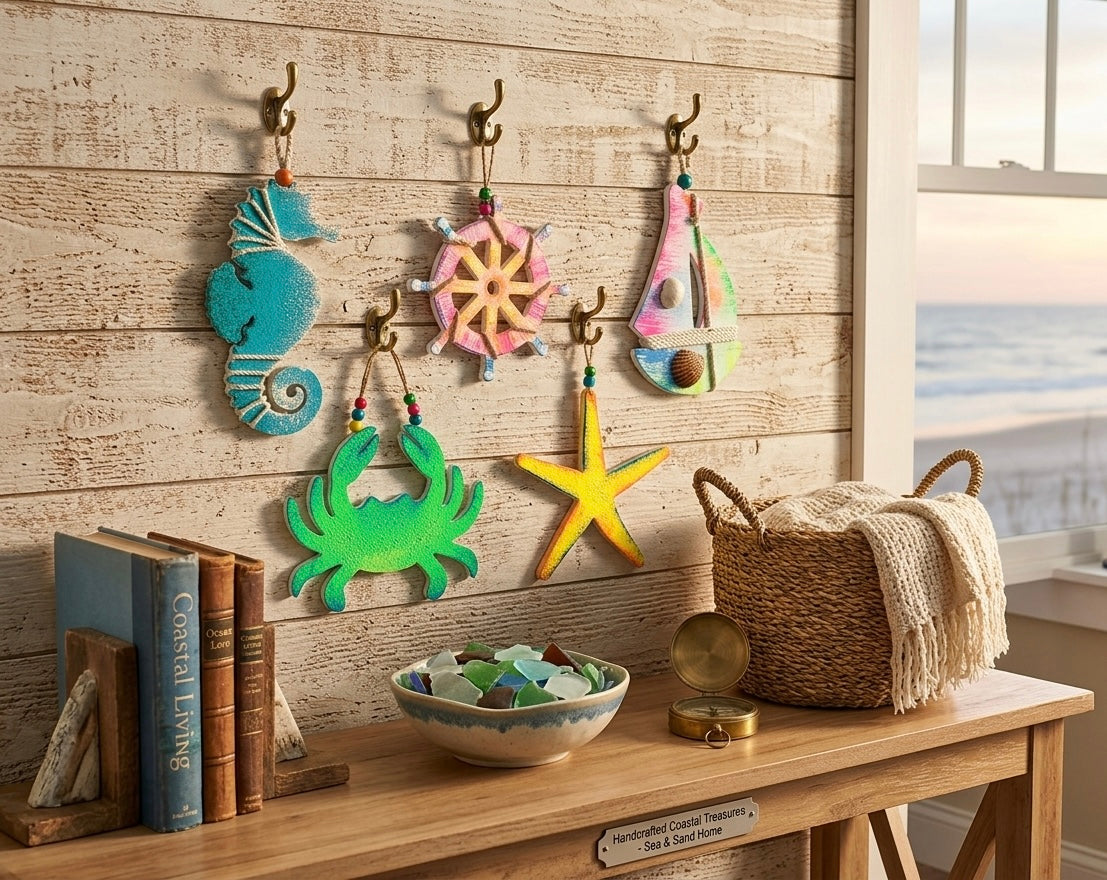 Coastal Charm Nautical Wall Art Set – 5 Pieces