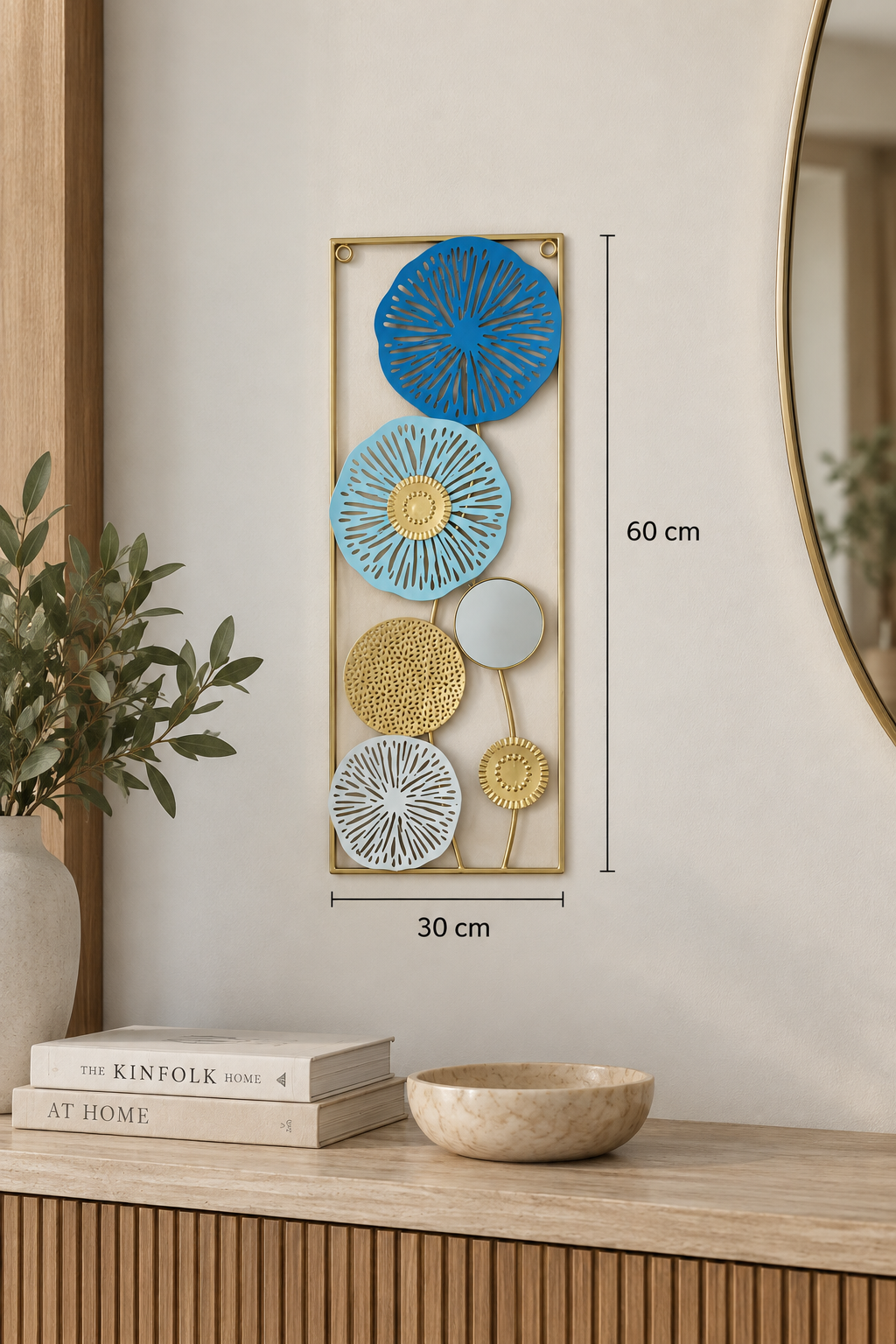 Botanical Bloom Metallic Wall Art