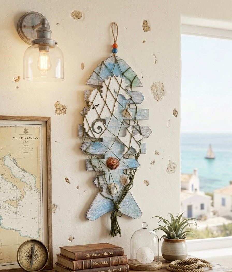 Artisanal Nautical Fish Wall Decor