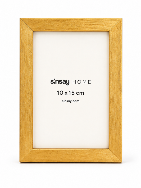Elegant Textured Gold Photo Frame – 10×15 cm