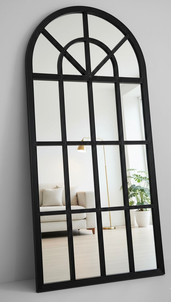 Window-Pane Arch Mirror