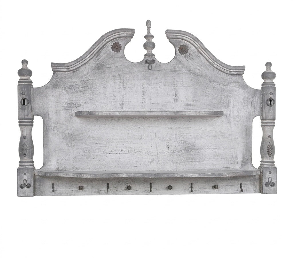 Vintage Grandeur Distressed Wooden Wall Organizer