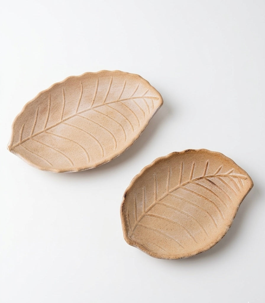 Artisanal Wooden Leaf Platter