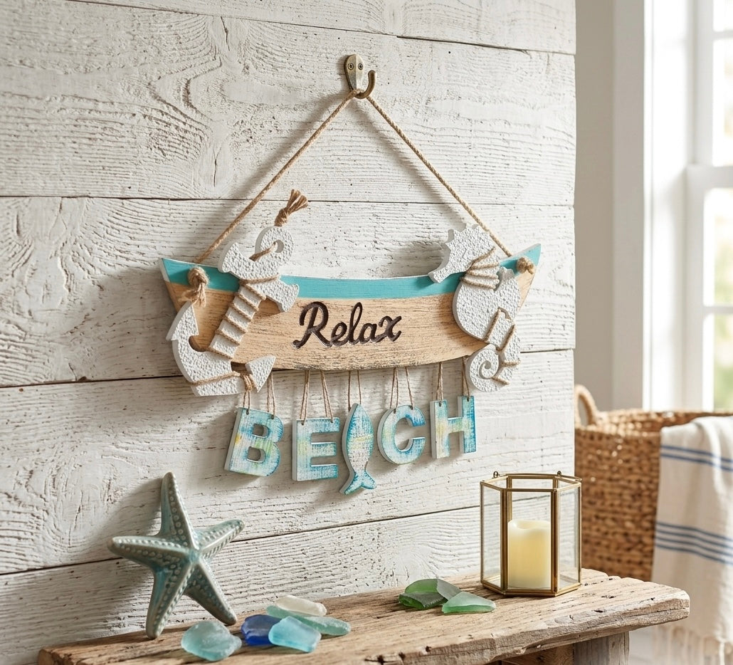 Malika Nautical "Relax" Wall Decor