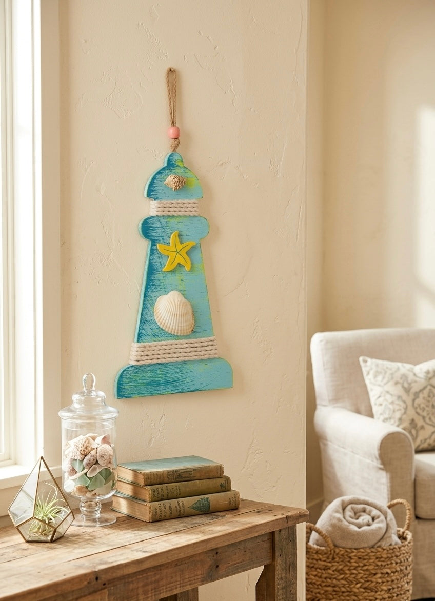 Handcrafted Wooden Lighthouse Wall Art