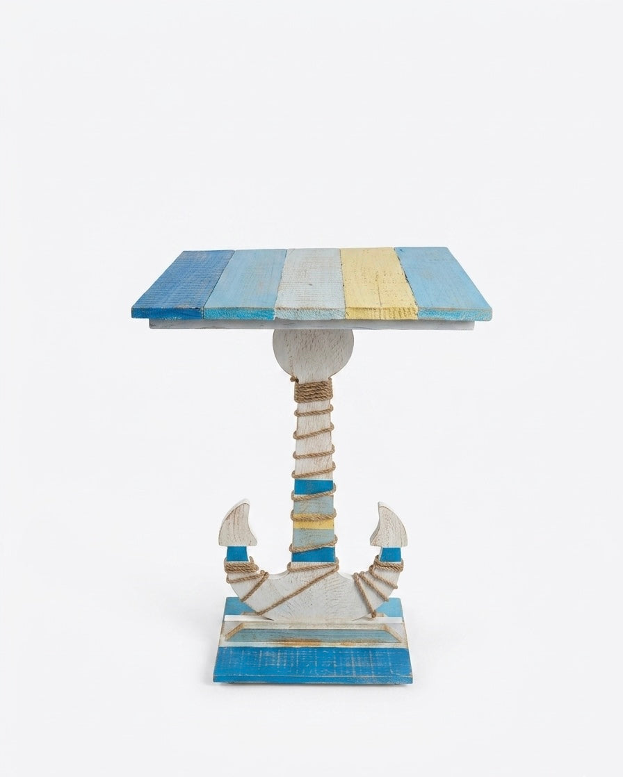 The Captain's Anchor Handcrafted Coastal Side Table 