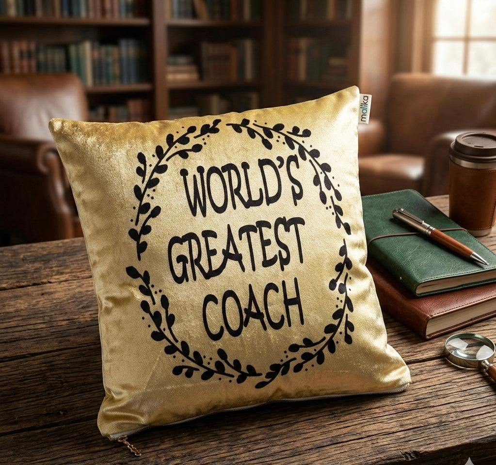 Signature Velvet "Appreciation" Cushion – Premium 40x40 Square Throw Pillow