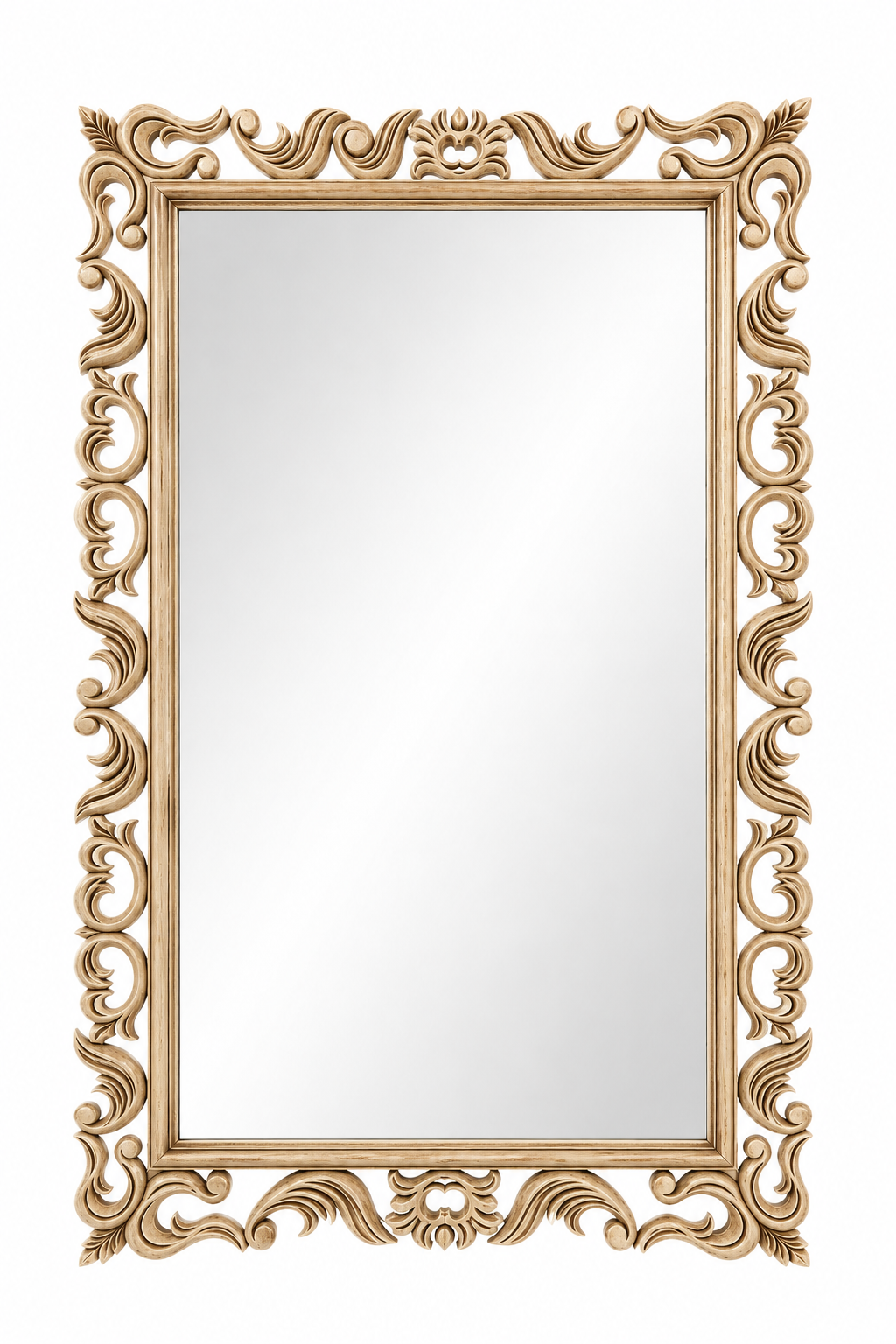 Ornate Carved Wooden Mirror