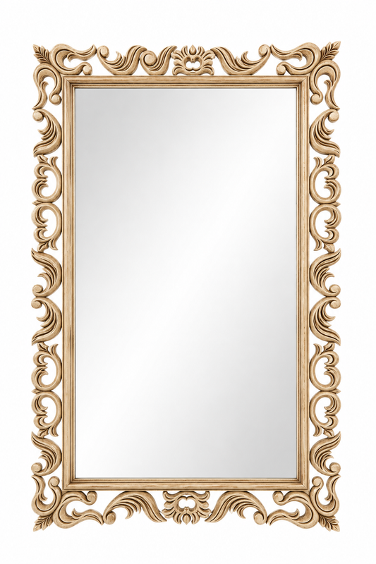 Ornate Carved Wooden Mirror