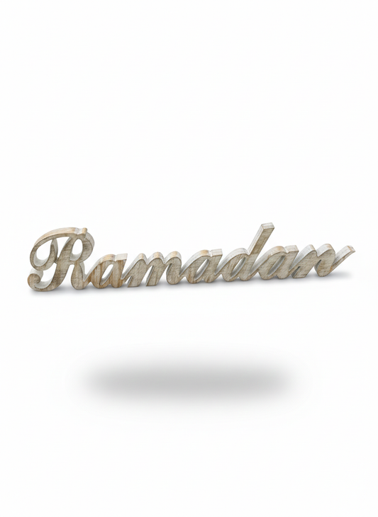 Ramadan Kareem Laser-Cut Wood Script