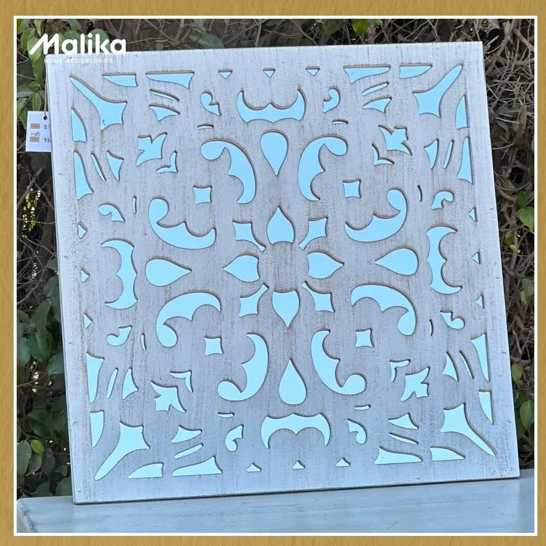 Arabesque White Lace Wall Mirror | Hand-Carved Intricate Wood Frame