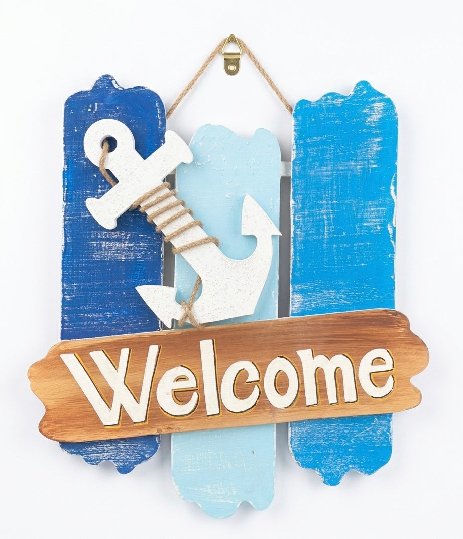 Nautical Anchor "Welcome" Wall Art