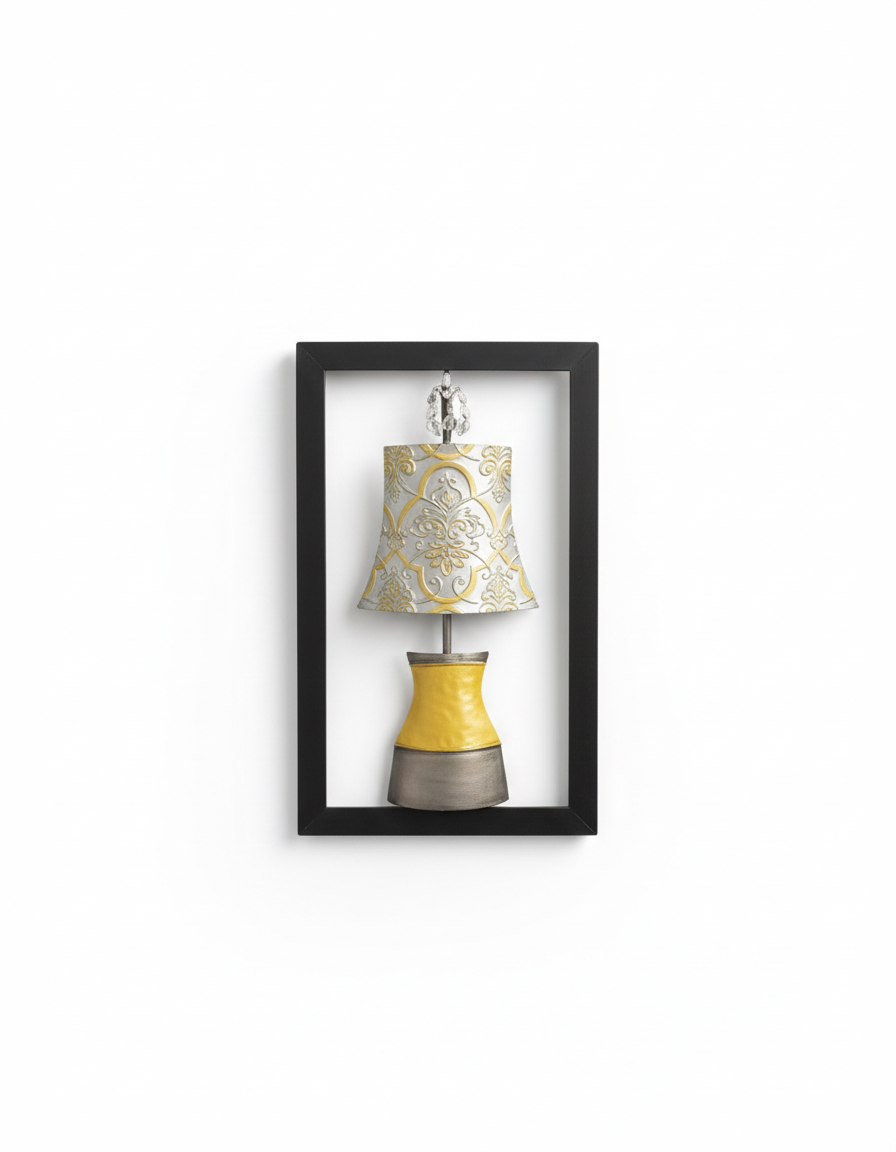 Illuminated Elegance Framed Metal Wall Art