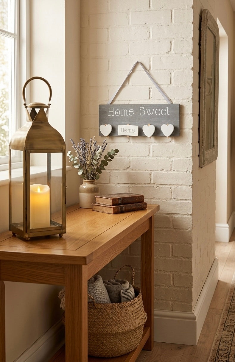 "Home Sweet Home" Rustic Wooden Wall Hanging Sign