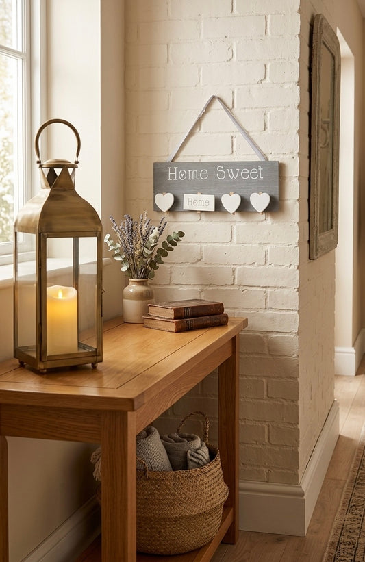 "Home Sweet Home" Rustic Wooden Wall Hanging Sign
