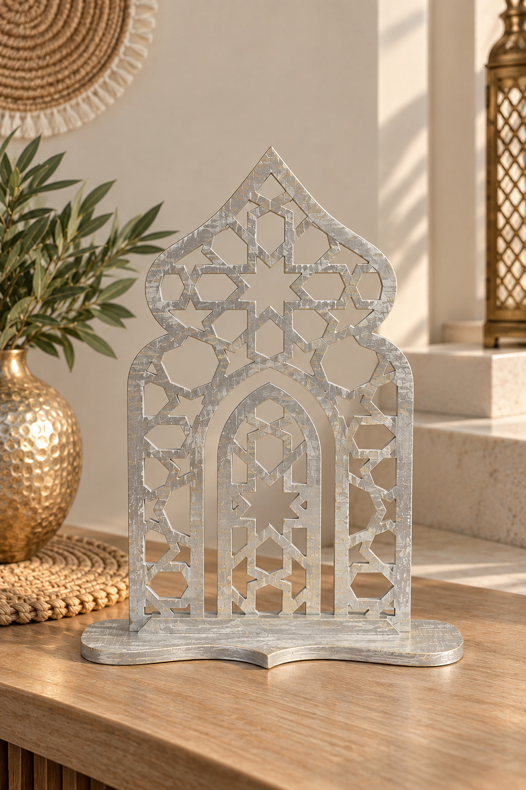 Arabesque Elegance Wooden Arch