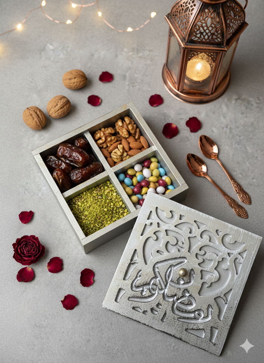 Wooden Multi Compartment Box