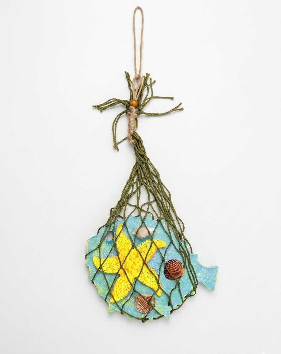 Coastal Fish Net Wall Decor