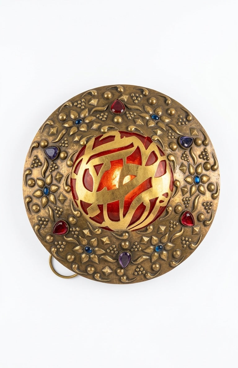 Handcrafted Brass Wall Sconce – Calligraphic Fusion