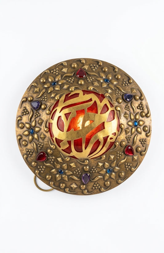 Handcrafted Brass Wall Sconce – Calligraphic Fusion
