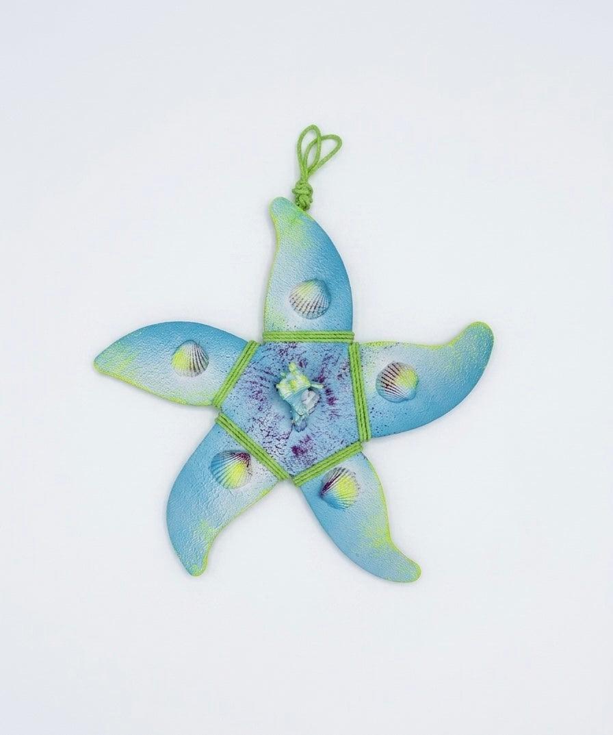 Artisanal Hand-Painted Starfish Wall Decor